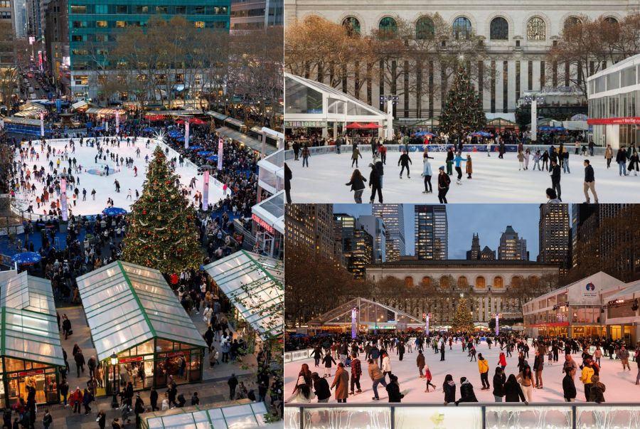Bryant Park sở hữu khung cảnh lễ hội giáng sinh đầy màu sắc
