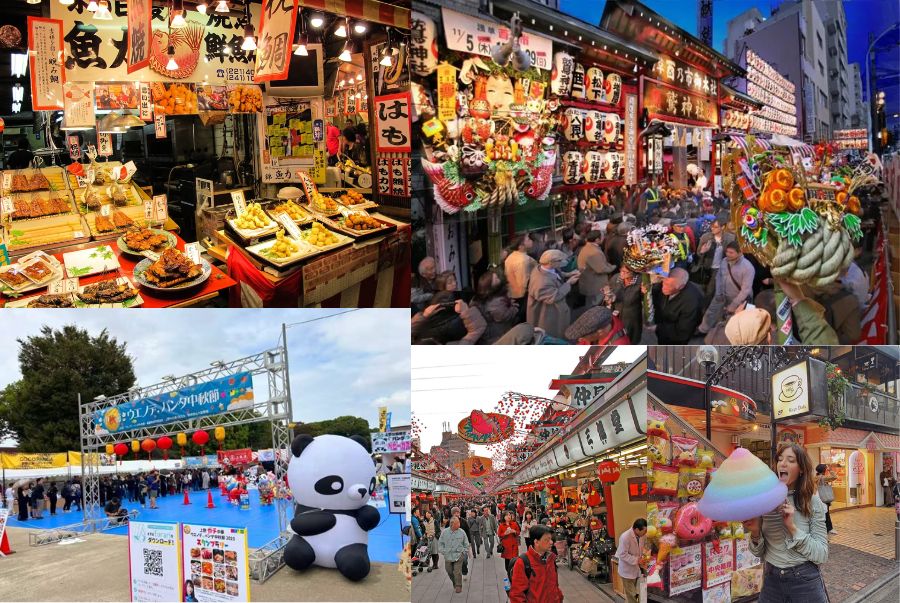 Khung cảnh nhộn nhịp với vô số các lễ hội hấp dẫn tại Công viên Ueno 
