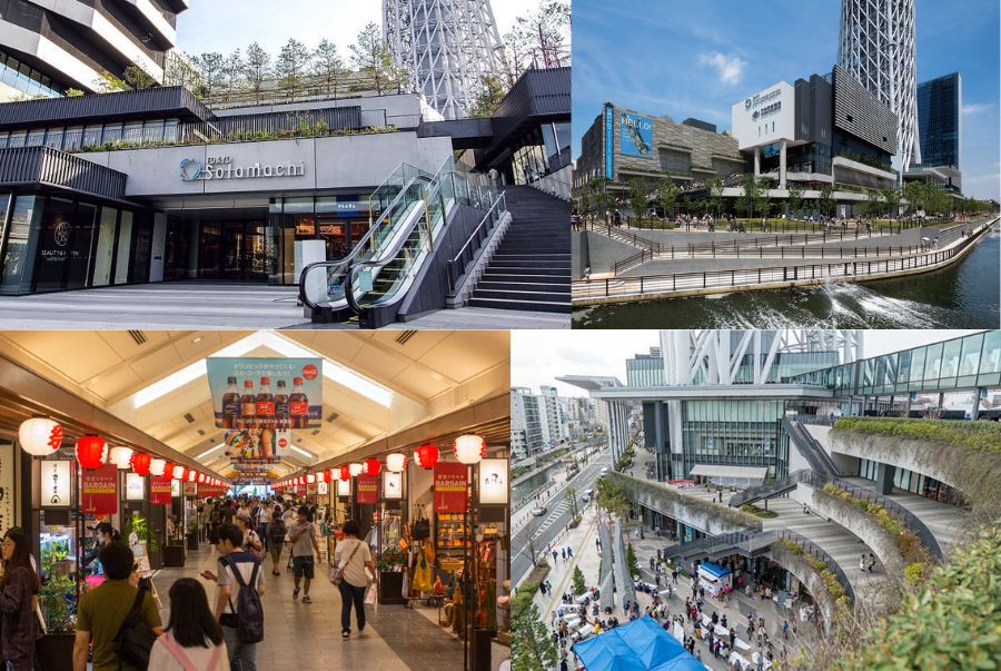 Tokyo Solamachi còn được mệnh danh là thiên đường mua sắm với hơn 300 cửa hàng đa dạng