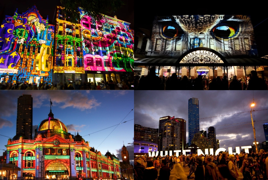 White Night Melbourne thắp sáng các công trình biểu tượng bằng nghệ thuật ánh sáng