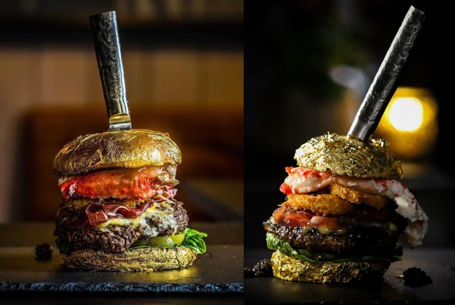 Sự kết hợp hoàn hảo giữa  thịt bò Wagyu thượng hạng và những tấm vàng lá