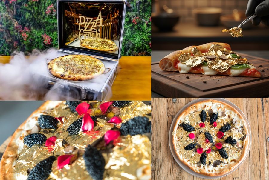Món 24K Pizza tại Dubai là minh chứng sống động cho phong cách sáng tạo trong ẩm thực