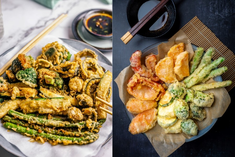 Những phần Tempura được chiên vàng giòn vô cùng thơm ngon