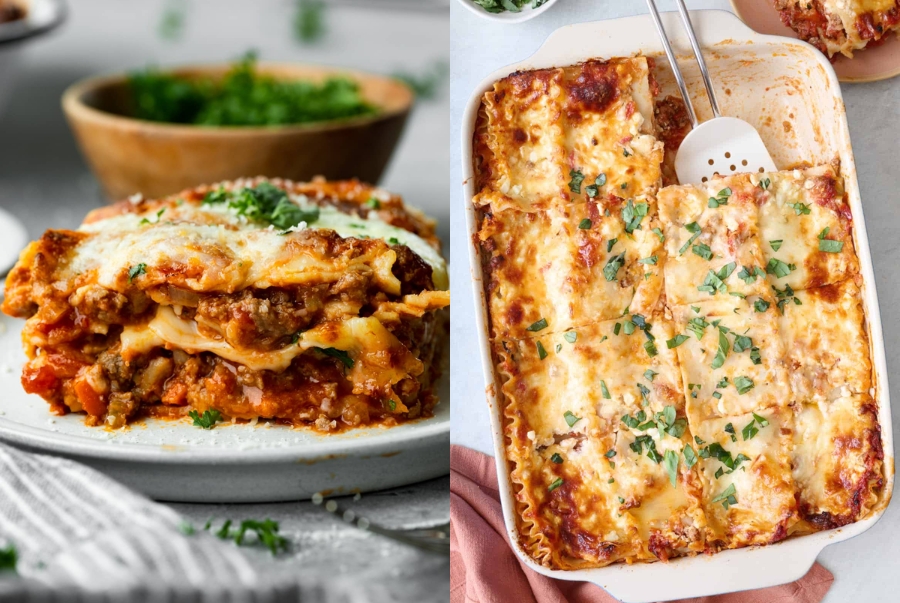 Lasagna là món nướng độc đáo kết hợp giữa mì và sốt thịt đậm đà