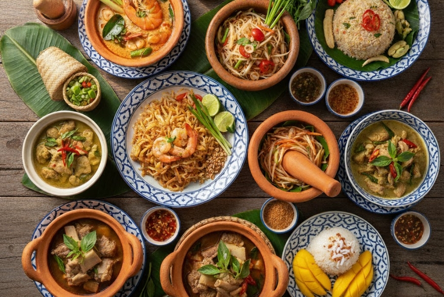 Du lịch Thái Lan dịp Tết là thời điểm lý tưởng để du khác có thể thưởng thức những món ăn đặc trưng của Thái Lan