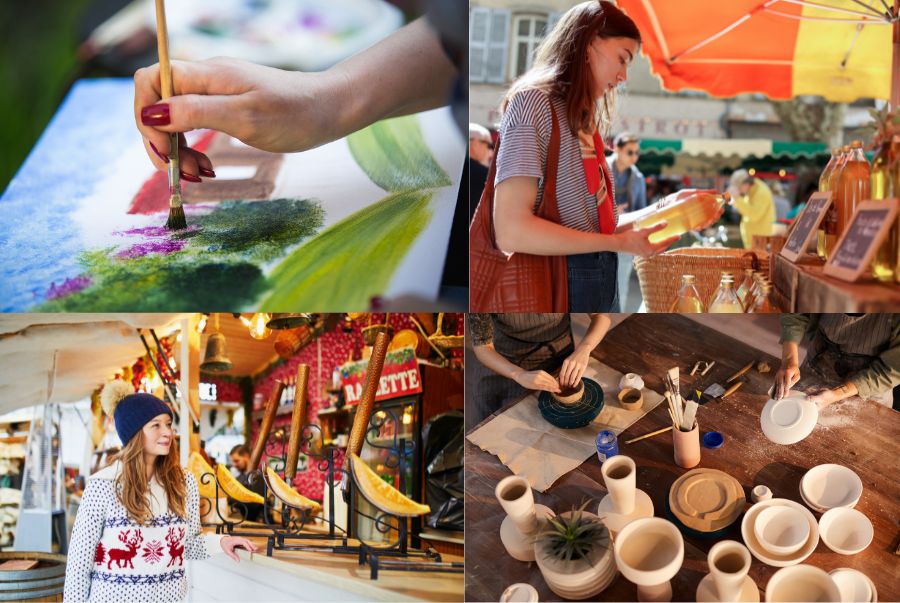 Du khách có thể dễ dàng mua sắm các món đồ lưu niệm ở khắp mọi nơi trên nước Pháp