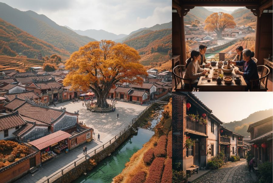 Hình ảnh những nếp nhà cổ bình yên tại làng cổ Beipu 