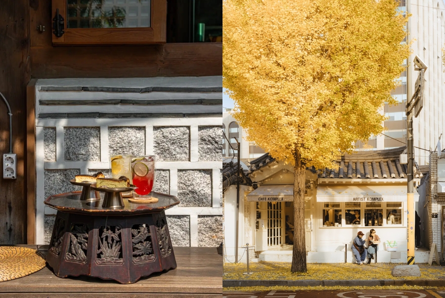 Bukchon có những quán cà phê được cải tạo từ hanok cổ
