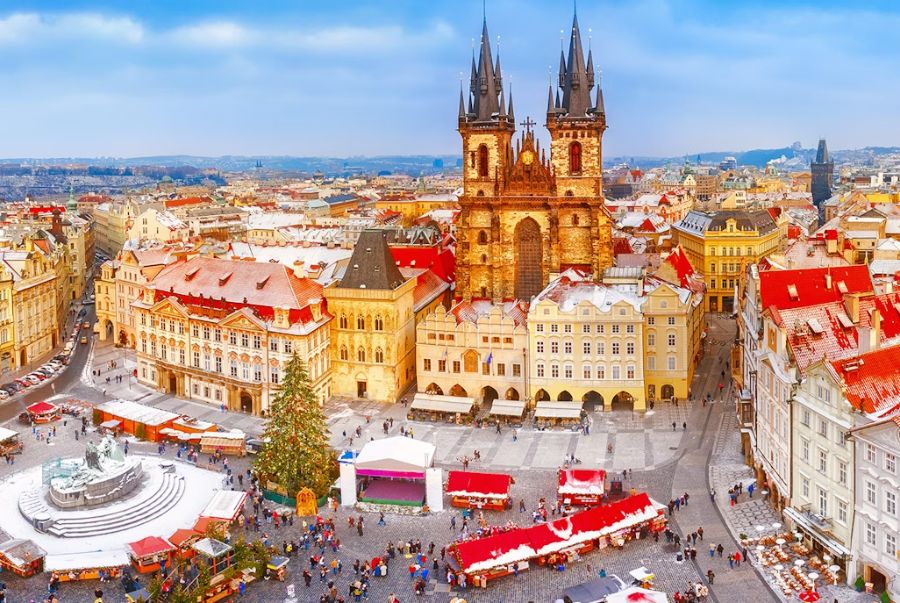 Khung cảnh sắc màu lung linh của Prague mỗi khi mùa giáng sinh về