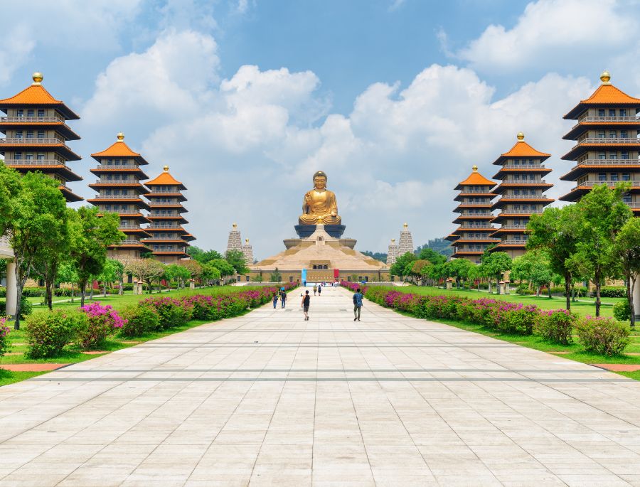 Kết cấu của Phật Quang Sơn Tự mang đậm phong cách truyền thống Phật giáo Đại thừa