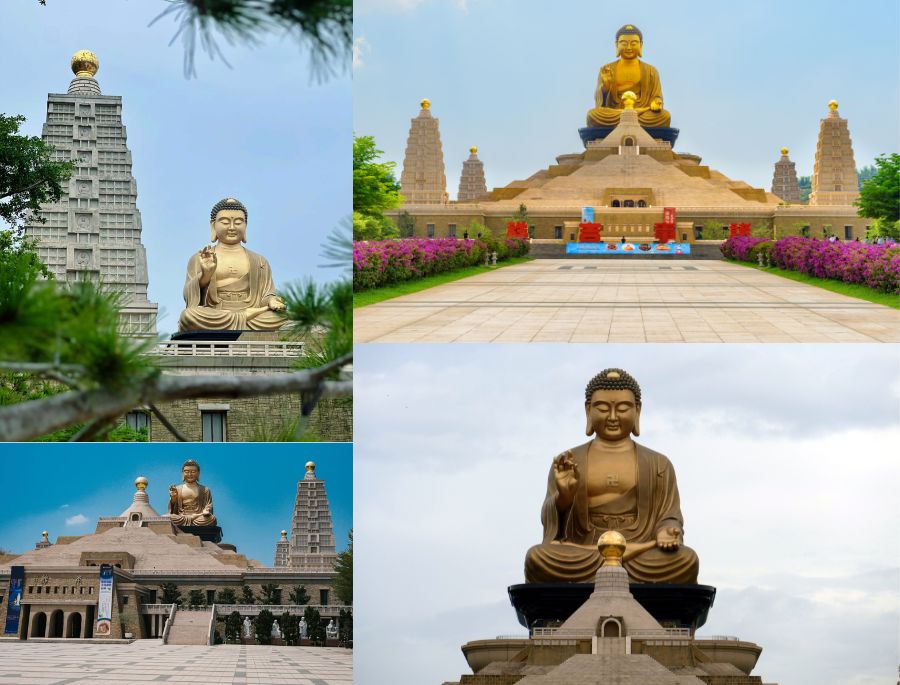 Tượng Phật A Di Đà khổng lồ với chiều cao lên đến 108 mét