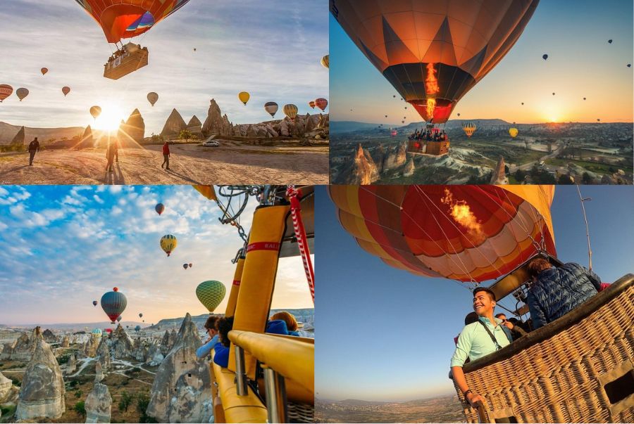 Chiêm ngưỡng và trải nghiệm bay khinh khí cầu tại Cappadocia luôn là hoạt động được mong chờ nhất trong mọi tour Thổ Nhĩ Kỳ