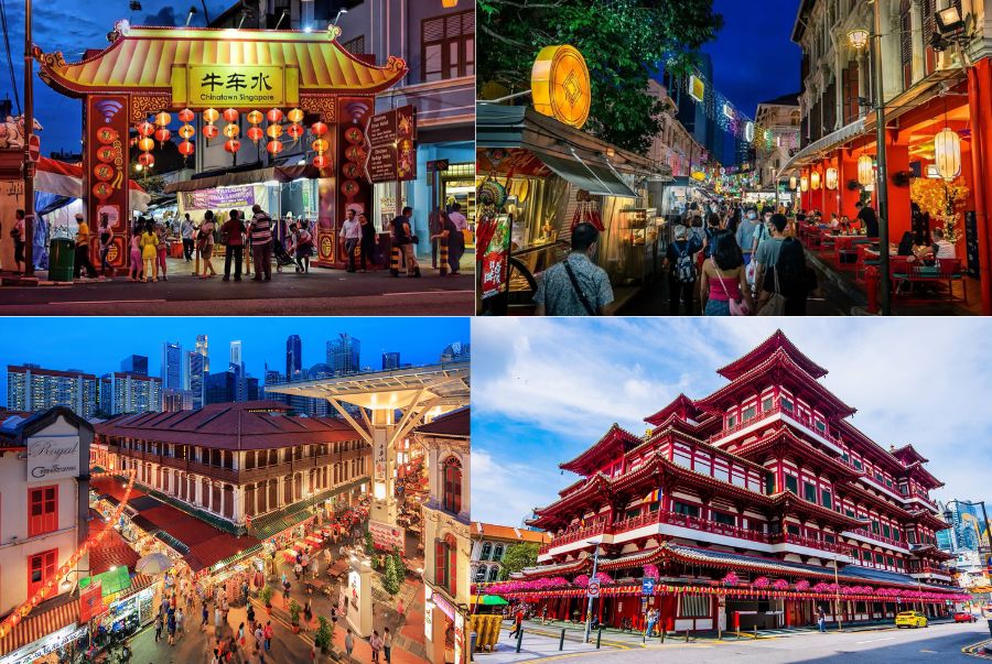 Chinatown Singapore hiện lên như một lát cắt văn hóa đầy chiều sâu, nơi quá khứ và hiện tại giao thoa trong từng con phố