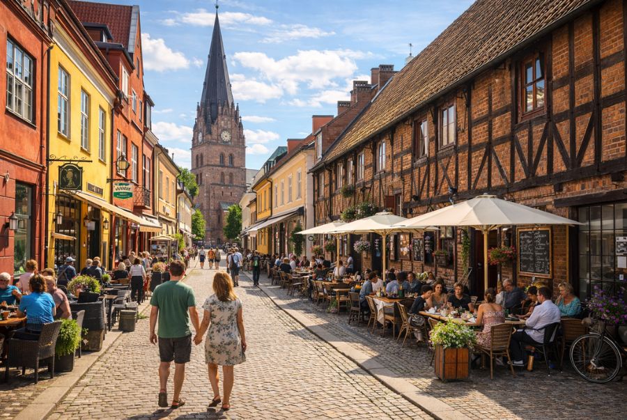 Khu phố cổ Malmö mở ra không gian hoài niệm, đối lập thú vị với hình ảnh trẻ trung của thành phố ven biển