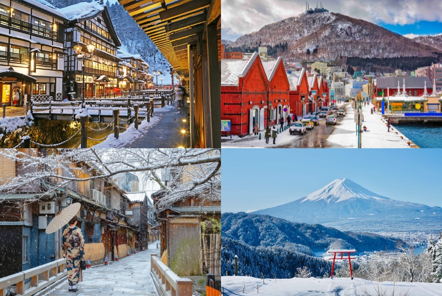 Khung cảnh mùa đông đầy tuyết trắng của Nhật Bản là bức tranh thiên nhiên mê mẩn nhiều du khách