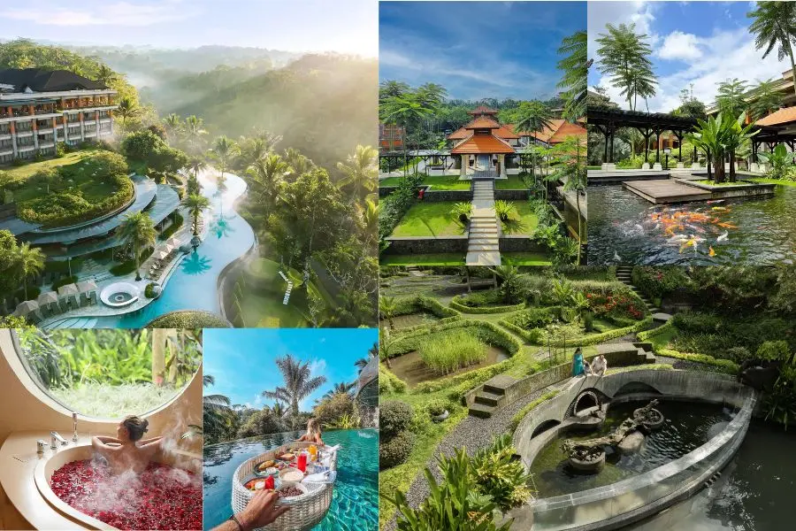 Padma Resort Ubud nổi bật với hồ bơi vô cực dài hơn 80 mét hướng thẳng ra thung lũng rừng