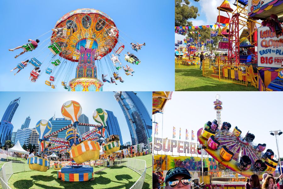 Các trò chơi cảm giác mạnh diễn ra xuyên suốt trong thời gian tổ chức lễ hội