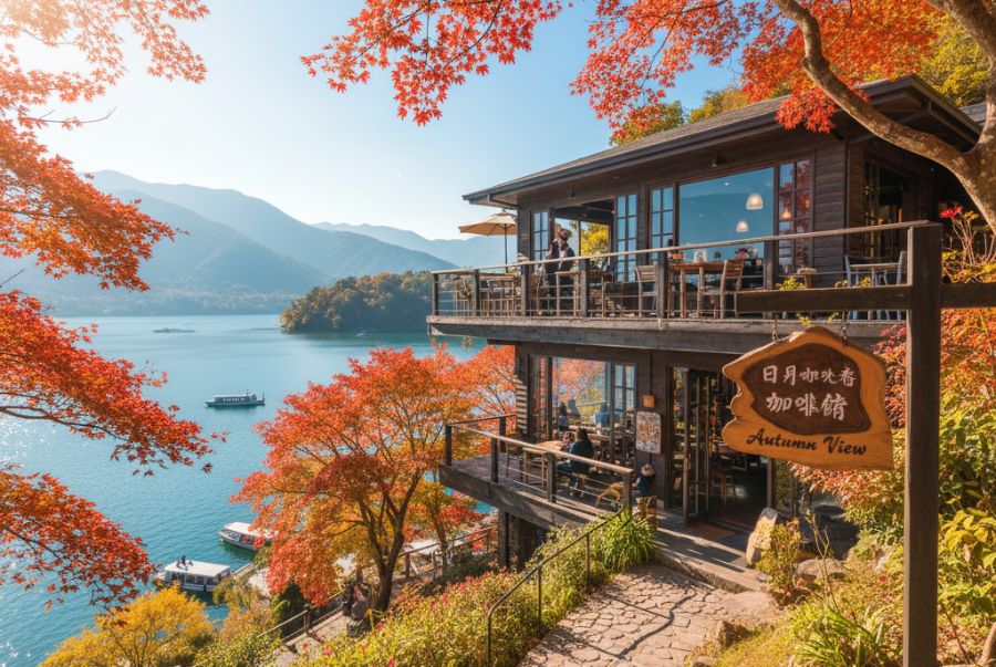 Khung cảnh tuyệt đẹp của những quán cafe bên Hồ Nhật Nguyệt