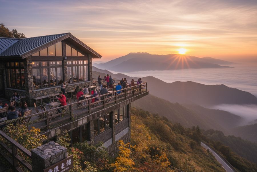 Các quán cafe ở Hehuanshan vô cùng đặc biệt khi nằm ở độ cao hơn 3.000m