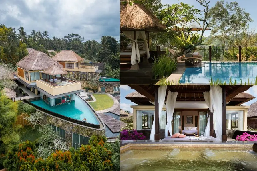 Kamandalu Ubud được thiết kế theo mô hình một ngôi làng Bali truyền thống