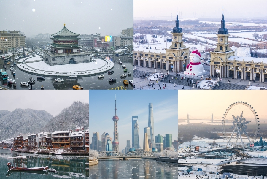 Trung Quốc là một quốc gia rộng lớn nên thời tiết mùa đông ở mỗi vùng đều mang đặc trưng riêng