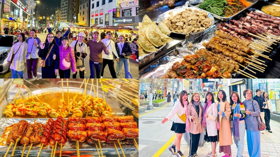 Các khu chợ đêm ở Seoul là một trải nghiệm không thể bỏ lỡ khi thành phố lên đèn