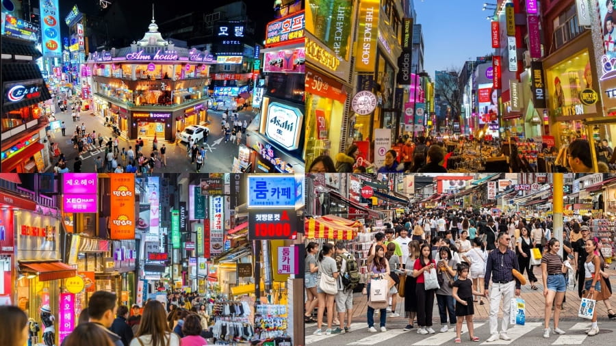 Hongdae về đêm từ lâu đã thu hút giới trẻ và du khách bởi bầu không khí sôi động, trẻ trung và đầy năng lượng