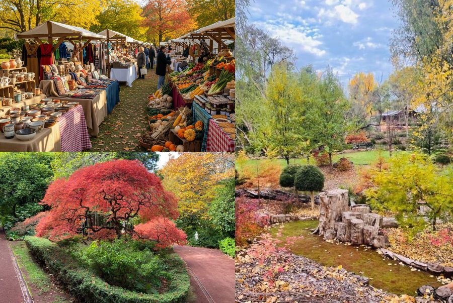 Không khí lễ hội tràn ngập khắp nơi kết hợp cùng những gian hàng đa dạng