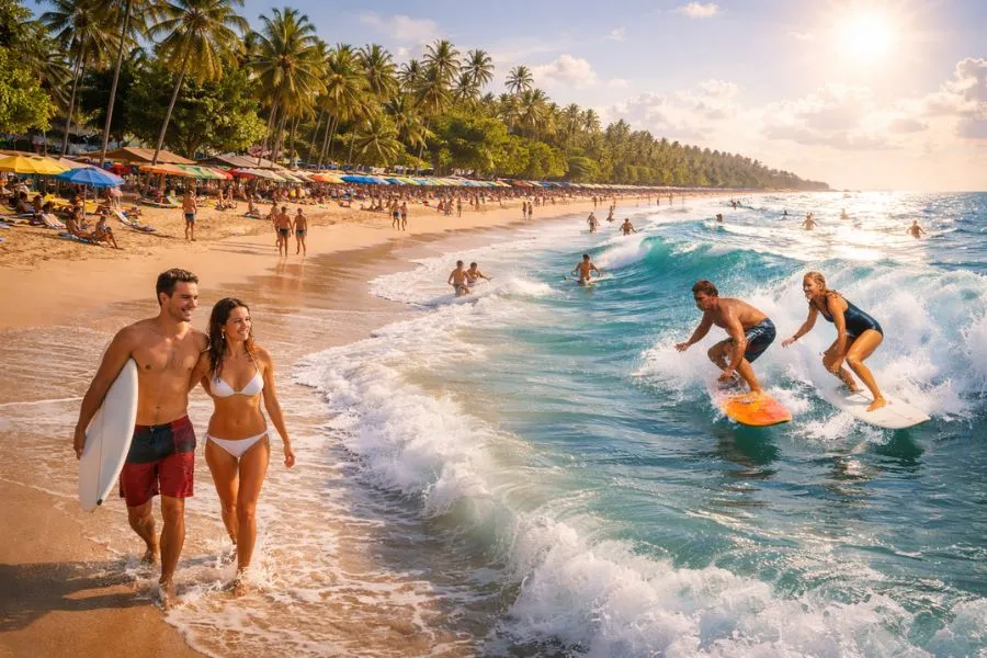 Bãi biển Kuta từ lâu đã trở thành biểu tượng cho nhịp sống trẻ trung và năng động của Bali