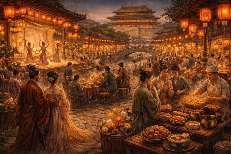 Sự phồn hoa và náo nhiệt của Tây An dưới thời đại nhà Đường