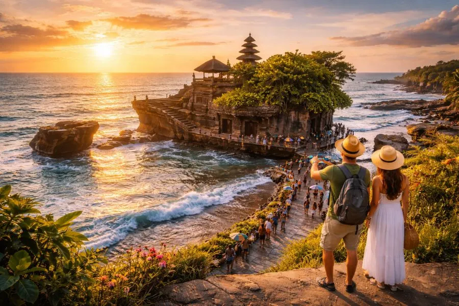 Tanah Lot là một trong những ngôi đền linh thiêng và mang tính biểu tượng bậc nhất tại Bali