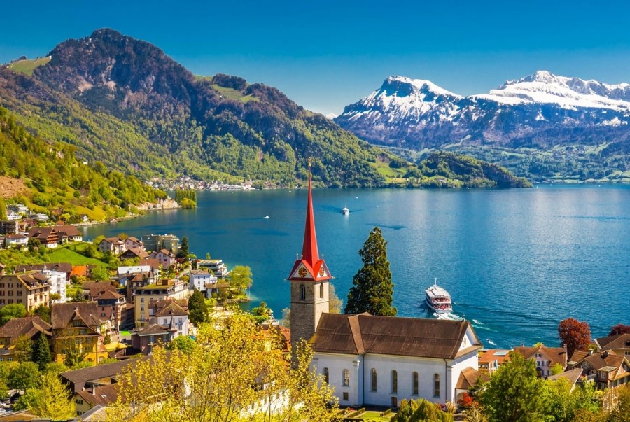 Khung cảnh bình yên tại thành phố Lucerne 