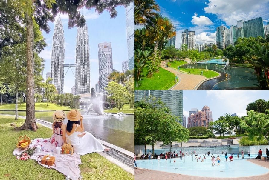 Công viên KLCC là nơi lý tưởng để dạo chơi, thư giãn và tận hưởng khung cảnh tháp đôi Petronas