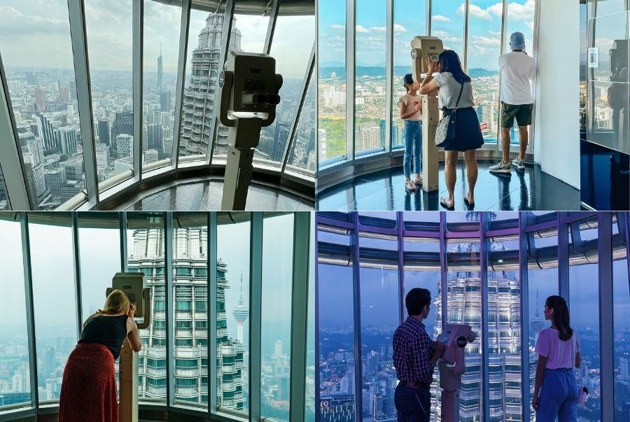Tại đài quan sát Observation Deck tầng 86 là nơi bạn có thể ngắm trọn Kuala Lumpur