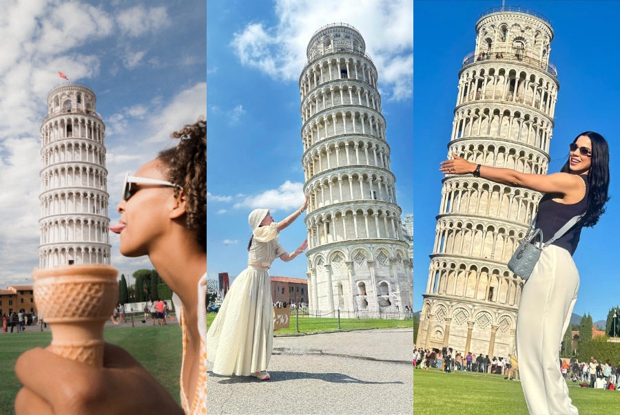 Các kiểu chụp độc đáo với tháp Pisa