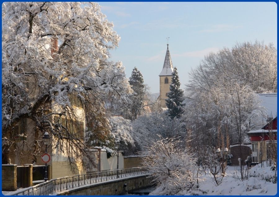 Khung cảnh ngập tràn tuyết trắng của nước Đức vào mùa đông