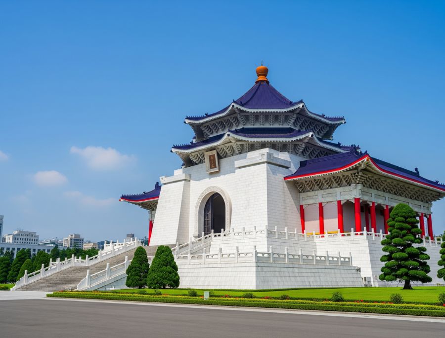 Khung cảnh bình yên tại khu vực Đài Tượng Niệm Tưởng Giới Thạch