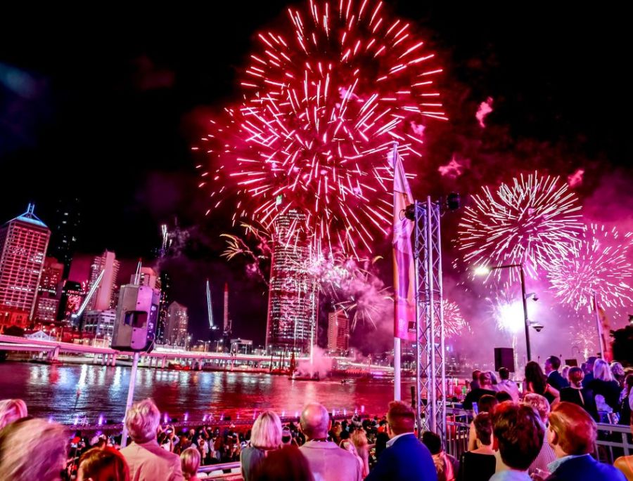 Khung cảnh rực rỡ của lễ hội ánh sáng Brisbane Festival
