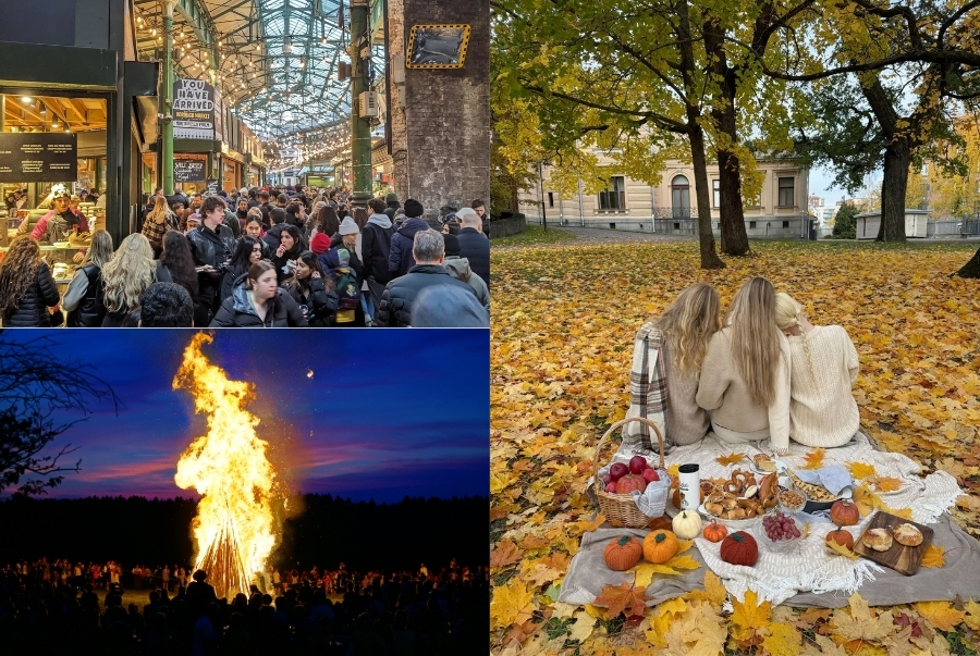 Thu về là lúc London rộn ràng với lễ hội, chợ phiên và khung cảnh picnic đầy thi vị