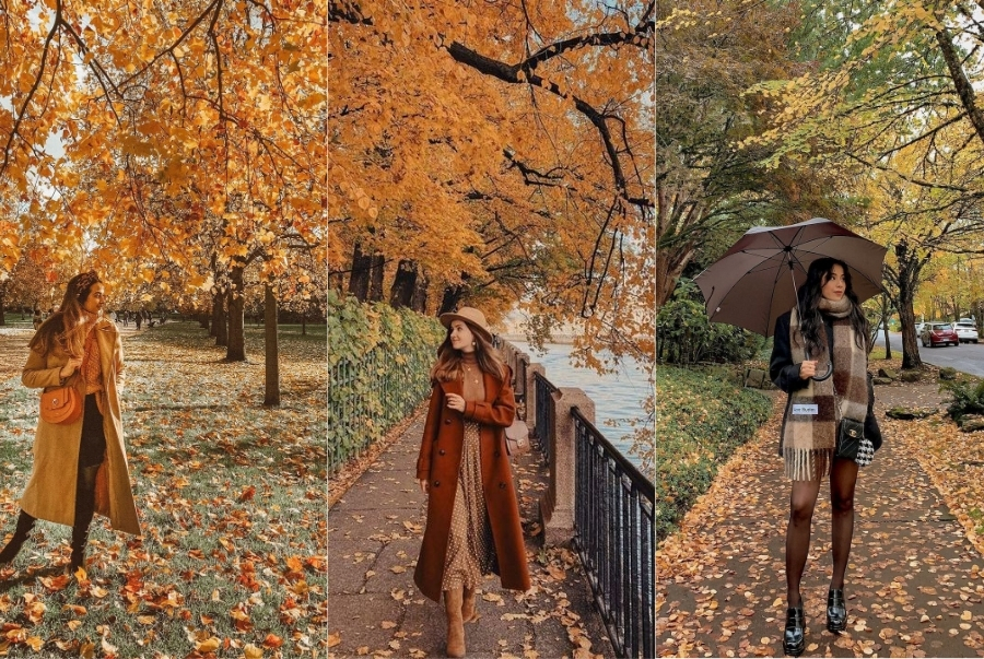 Thu London là mùa của trench coat, boots da và những khung hình đỏ rực