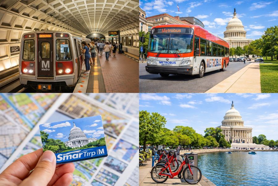 Các phương tiện công cộng phổ biến tại Washington D.C