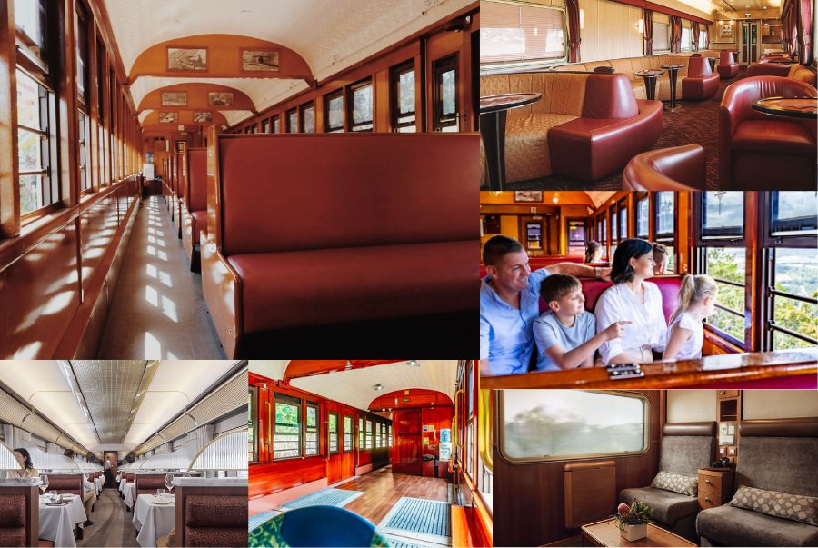 Một số các hạng ghế trên các chuyến tàu tại nước Úc