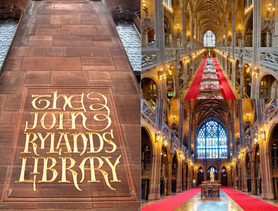 Thư viện John Rylands được xây dựng theo kiến trúc Tân Gothic