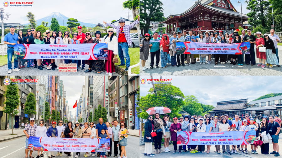 Những vị khách tin tưởng và lựa chọn các tour du lịch Nhật Bản tại Top Ten Travel