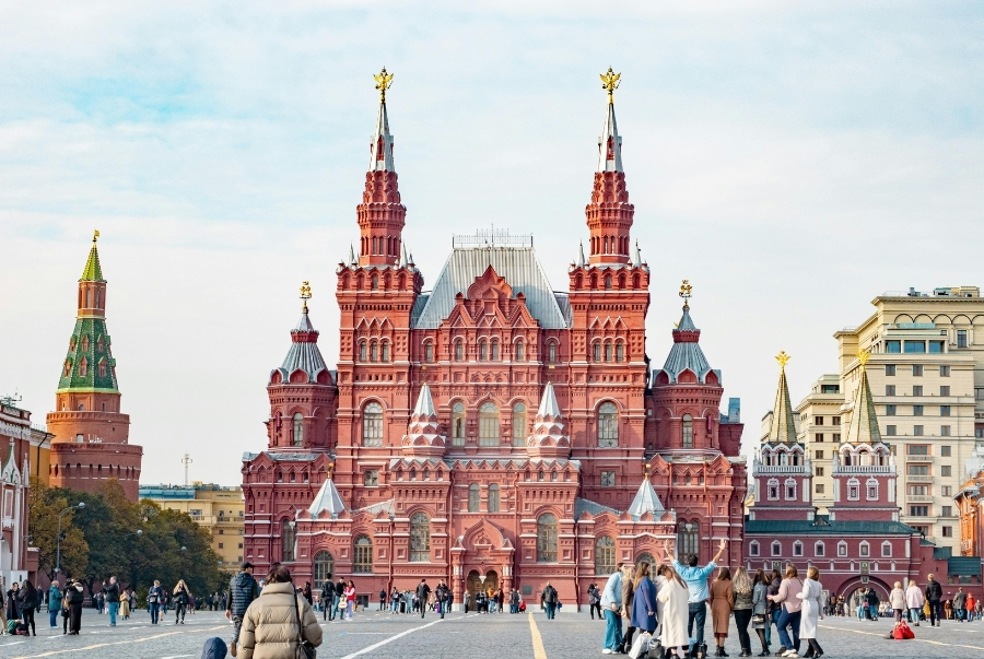 Quảng trường Đỏ tọa lạc ngay trung tâm Moscow