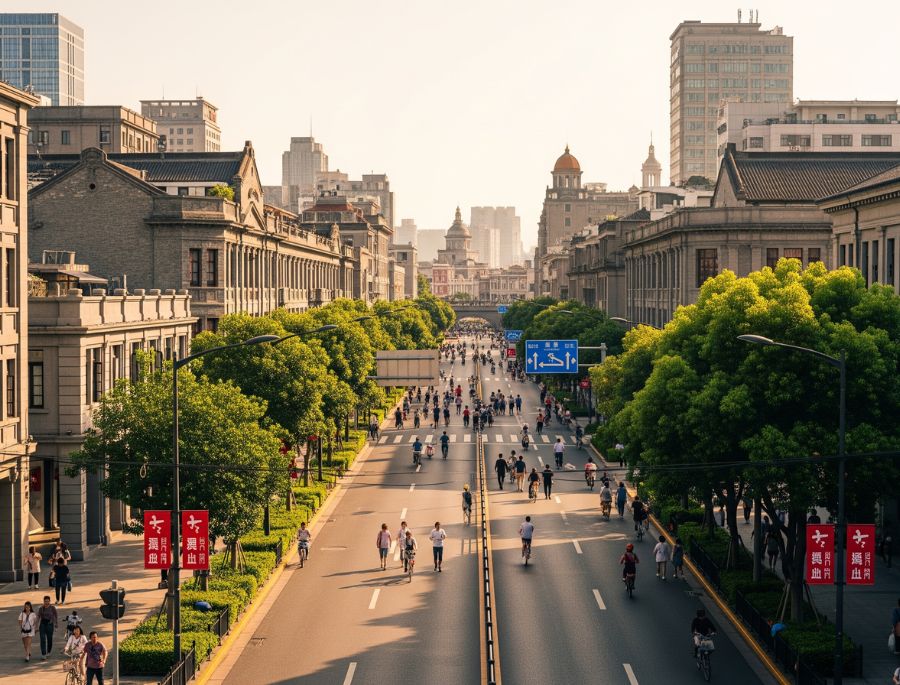 Đại lộ Trung Sơn là một trong những tuyến đường đẹp và có giá trị lịch sử bậc nhất tại thành phố Quảng Châu