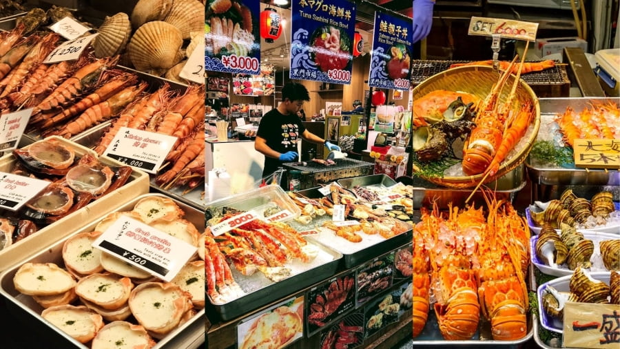 Chợ Kuromon Ichiba là điểm đến không thể bỏ lỡ cho những tín đồ ẩm thực khi đi du lịch Osaka