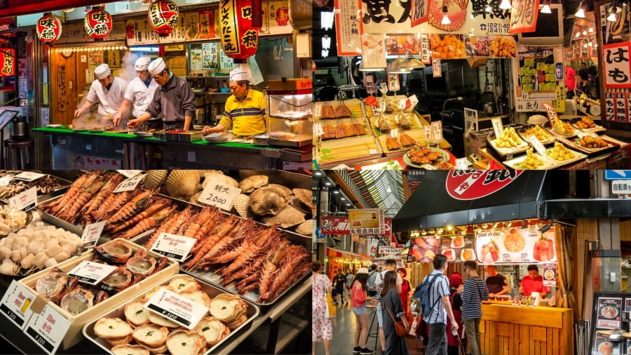 Osaka là trung tâm ẩm thực sầm uất, nơi hội tụ và sáng tạo ra vô vàn món ăn ngon, độc đáo
