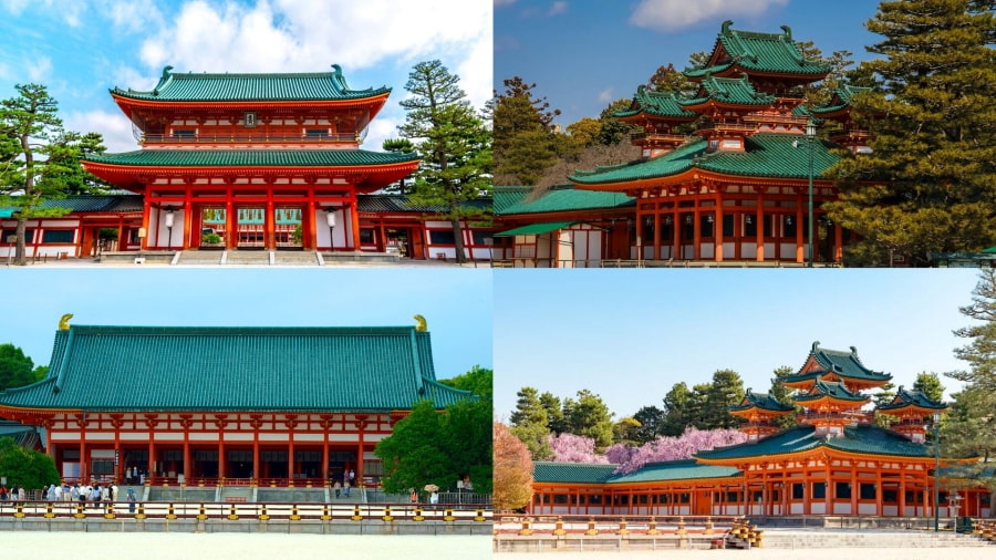Đền Heian Jingu là một trong những ngôi đền Thần đạo ấn tượng nhất thành phố