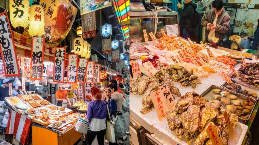 Không gì tuyệt vời hơn việc khám phá Khu Nishiki Market – được mệnh danh là 'Thiên đường ẩm thực Kyoto